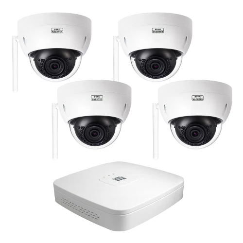 Burg Wachter CCTV Kit - 4 Dome WiFi Cameras & 1TB NVR
